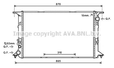 AVA QUALITY COOLING ai2377 -  Радиатор, охлаждение двигателя
